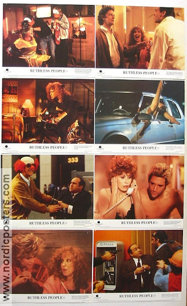 Ruthless People 1986 lobby card set Danny de Vito Bette Midler