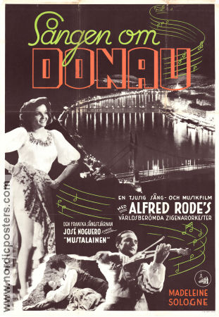 Le Danube bleu 1940 movie poster Madeleine Sologne José Noguéro Marguerite Moreno Alfred Rode Musicals