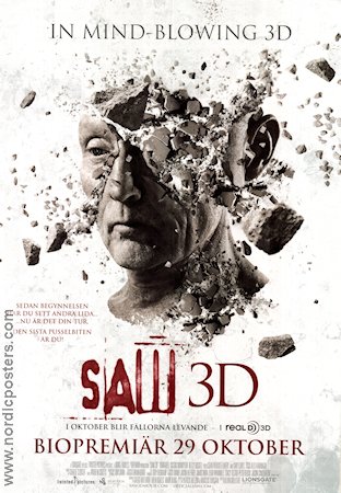 Saw 3D 2010 movie poster Tobin Bell Costas Mandylor Betsy Russell Kevin Greutert 3-D