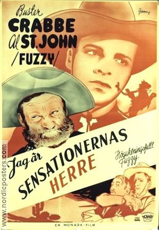 Fuzzy Settles Down 1944 movie poster Buster Crabbe Al St John