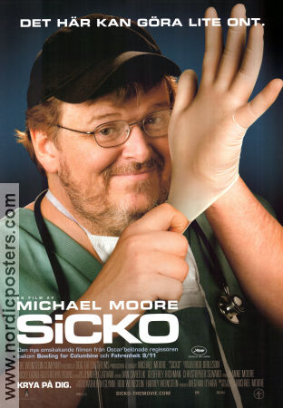 Sicko 2007 movie poster Michael Moore Documentaries Medicine and hospital