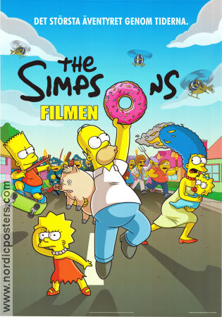 The Simpsons Movie 2007 movie poster Matt Groening Animation Food and drink From TV
