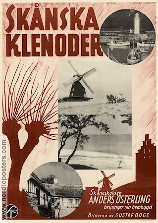 Skånska klenoder 1942 poster Anders Österling