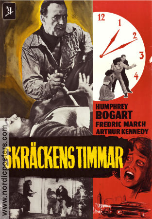 The Desperate Hours 1955 movie poster Humphrey Bogart Fredric March Arthur Kennedy William Wyler Film Noir