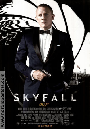 Skyfall 2012 poster Daniel Craig Javier Bardem Naomie Harris Sam Mendes