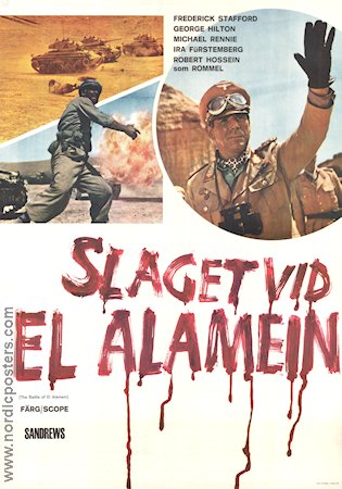 The Battle of El Alamein 1969 movie poster Frederick Stafford George Hilton Michael Rennie Giorgio Ferroni War