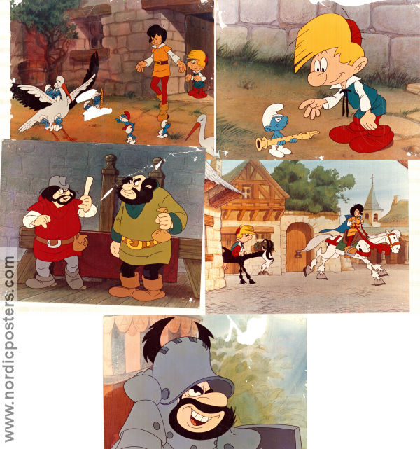 La flute a six schtroumpfs 1976 lobby card set Smurfarna Smurferna Smurfs Peyo Country: Belgium Animation From comics