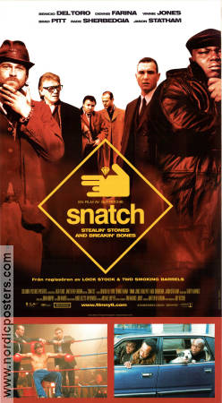 Snatch 2000 movie poster Jason Statham Brad Pitt Benicio Del Toro Vinnie Jones Guy Ritchie