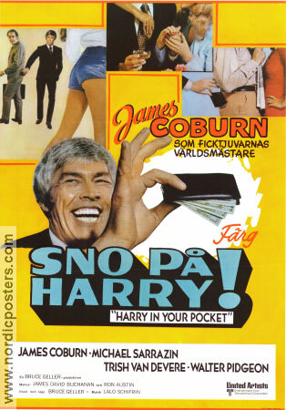 Harry in Your Pocket 1973 movie poster James Coburn Michael Sarrazin Walter Pidgeon Bruce Geller Police and thieves