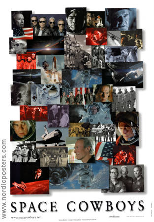 Space Cowboys 2000 movie poster Tommy Lee Jones James Garner Donald Sutherland Clint Eastwood Spaceships
