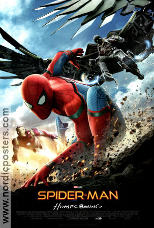 Spider-Man Homecoming 2017 movie poster Tom Holland Michael Keaton Robert Downey Jr Jon Watts Find more: Marvel