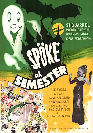 Spöke på semester 1951 movie poster Stig Järrel Sven Magnusson Git Gay Gösta Bernhard Travel