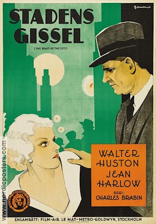 Stadens gissel 1932 poster Walter Huston Jean Harlow