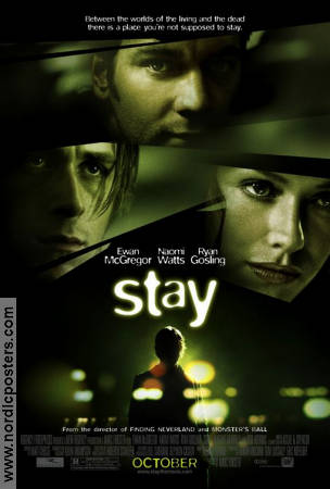 Stay 2005 movie poster Ewan McGregor Naomi Watts Ryan Gosling Marc Forster
