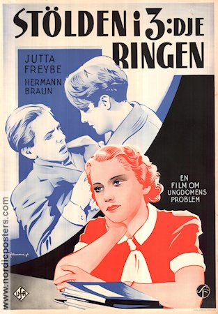 Was tun Sybille? 1938 movie poster Jutta Freybe Production: UFA Eric Rohman art School