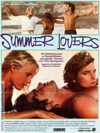 Summer Lovers 1982 movie poster Peter Galagher Daryl Hannah Randal Kleiser Beach