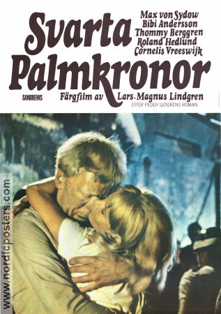 Svarta palmkronor 1968 movie poster Max von Sydow Bibi Andersson Cornelis Vreeswijk Lars-Magnus Lindgren