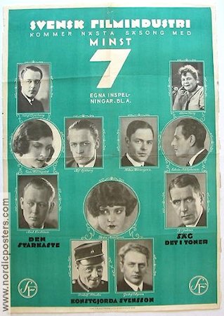 Svensk Filmindustri 1929 poster Bengt Djurberg Gustaf Edgren