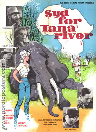Syd for Tana River 1963 movie poster Poul Reichhardt Charlotte Ernst Finn Holten Hansen Find more: Africa Denmark