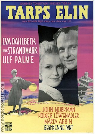 Tarps Elin 1956 movie poster Eva Dahlbeck Erik Strandmark Ulf Palme Kenne Fant Writer: Sven Edvin Salje