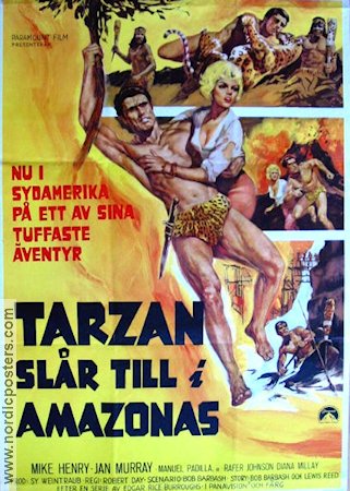 Tarzan slår till i Amazonas 1968 movie poster Mike Henry Find more: Tarzan