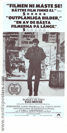 Taxi Driver 1976 movie poster Robert De Niro Jodie Foster Cybill Shepherd Harvey Keitel Martin Scorsese Cult movies
