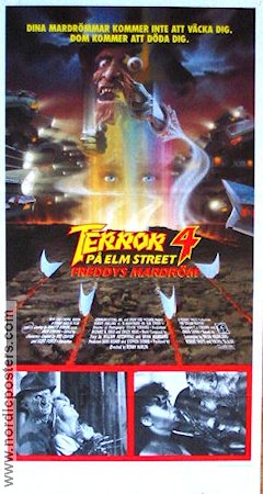 A Nightmare On Elm Street 4 1988 movie poster Robert Englund Fred Krueger Renny Harlin Find more: Elm Street
