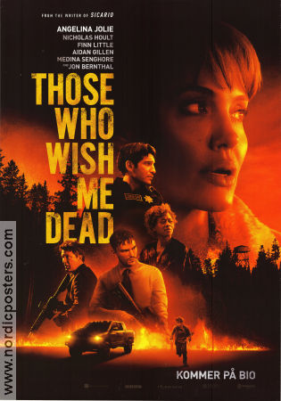 Those Who Wish Me Dead 2021 movie poster Angelina Jolie Nicholas Hoult Finn Little Taylor Sheridan