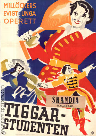 Tiggarstudenten 1936 poster Fritz Kampers Harry Hardt Ida Wüst Johannes Heesters Marika Rökk Georg Jacoby