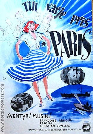 Till varje pris Paris 1950 movie poster Francoise Arnoul