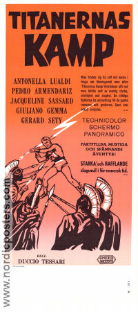 Titanernas kamp 1962 poster Pedro Armendariz Giuliano Gemma Antonella Lualdi Duccio Tessari
