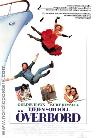 Overboard 1987 movie poster Goldie Hawn Kurt Russell Edward Herrmann Garry Marshall Ships and navy