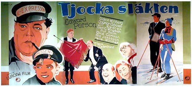 Tjocka släkten 1935 movie poster Edvard Persson Find more: Large Poster