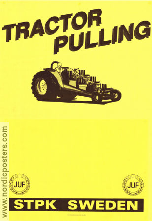 Tractor pulling JUF STPK Sweden 1990 poster Cars and racing