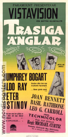 We´re No Angels 1956 movie poster Humphrey Bogart Aldo Ray Peter Ustinov Joan Bennett Michael Curtiz