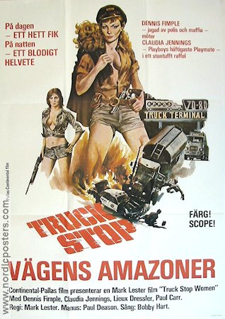 Truck Stop Women 1981 movie poster Dennis Fimple Claudia Jennings Cars and racing