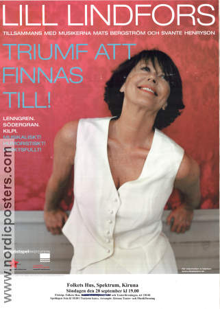Trumf att finnas till 2003 poster Lill Lindfors Find more: Concert poster