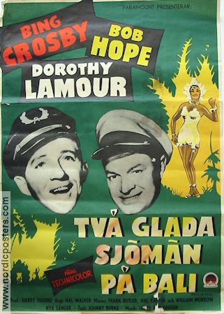 Road to Bali 1953 movie poster Bing Crosby Bob Hope Dorothy Lamour Asia