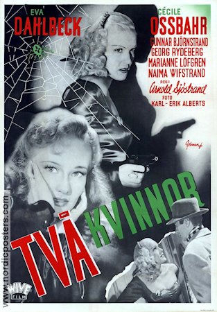 Två kvinnor 1947 movie poster Eva Dahlbeck