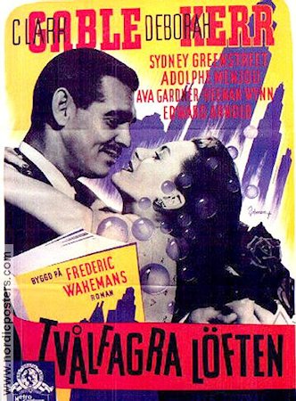 The Huckster 1947 movie poster Clark Gable Deborah Kerr