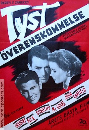 Gentleman´s Agreement 1948 poster Gregory Peck Elia Kazan