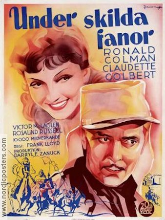 Under Two Flags 1936 movie poster Ronald Colman Claudette Colbert