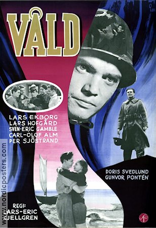 Våld 1955 movie poster Lars Ekborg Sven-Eric Gamble