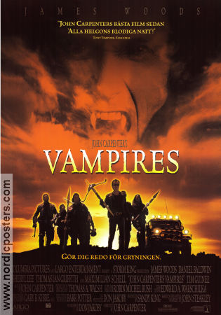 Vampires 1998 movie poster James Woods Daniel Baldwin Sheryl Lee John Carpenter