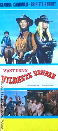 Västerns vildaste brudar 1972 movie poster Brigitte Bardot Claudia Cardinale