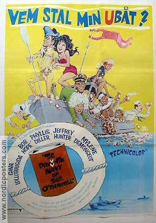 The Private Navy of Sgt O´Farrell 1969 movie poster Bob Hope Gina Lollobrigida Ships and navy