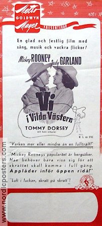 Girl Crazy 1945 movie poster Mickey Rooney Judy Garland
