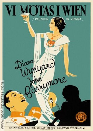 Reunion in Vienna 1933 movie poster Diana Wynyard John Barrymore