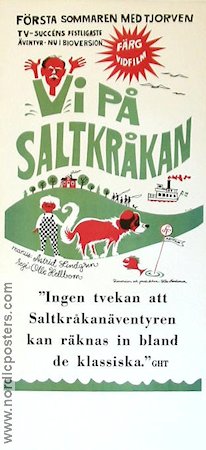 Vi på Saltkråkan 1968 movie poster Maria Johansson Torsten Lilliecrona Louise Edlind Olle Hellbom Find more: Saltkråkan Writer: Astrid Lindgren