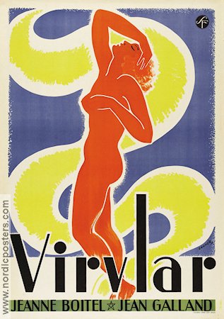 Remous 1935 movie poster Jeanne Boitel Jean Galland Art Deco Artistic posters
